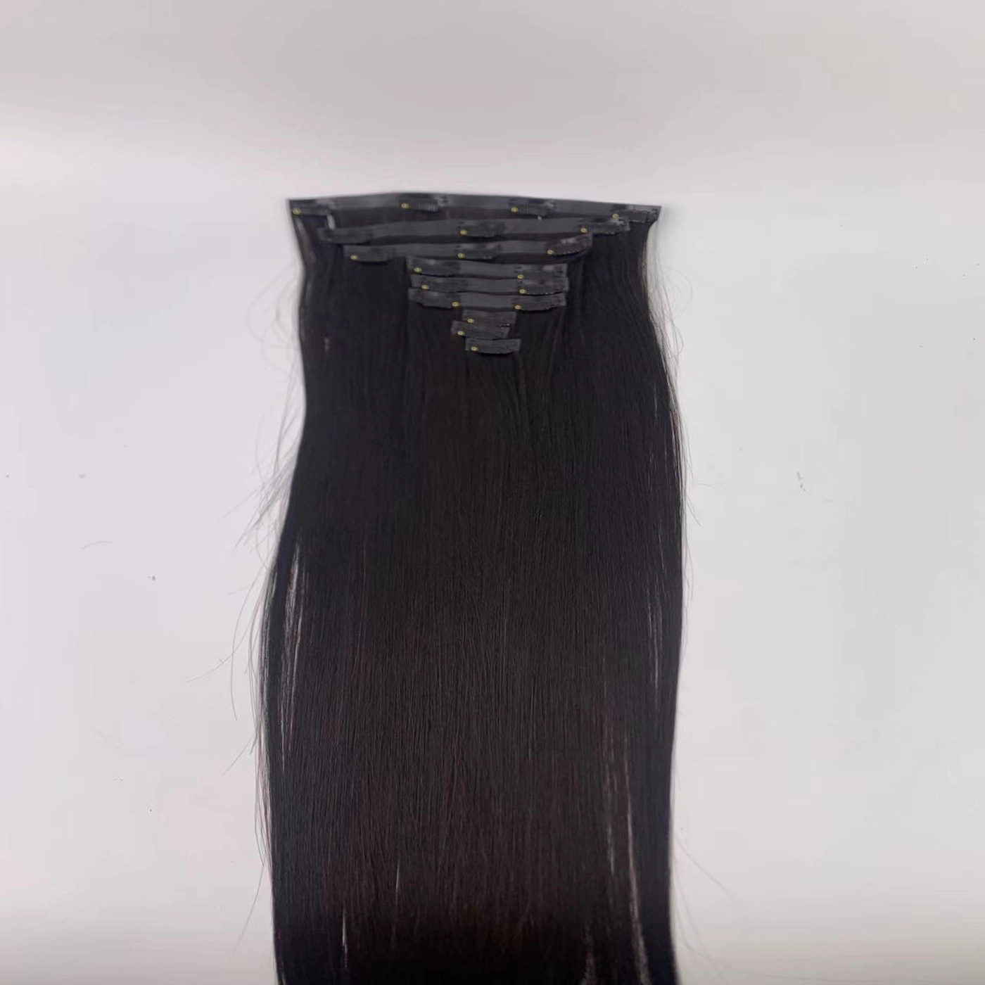 Brazilian virgin Natural pu clip in hair extensions for black women HJ 021